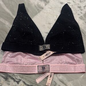 Victoria's Secret Black and Pink sequence Bras